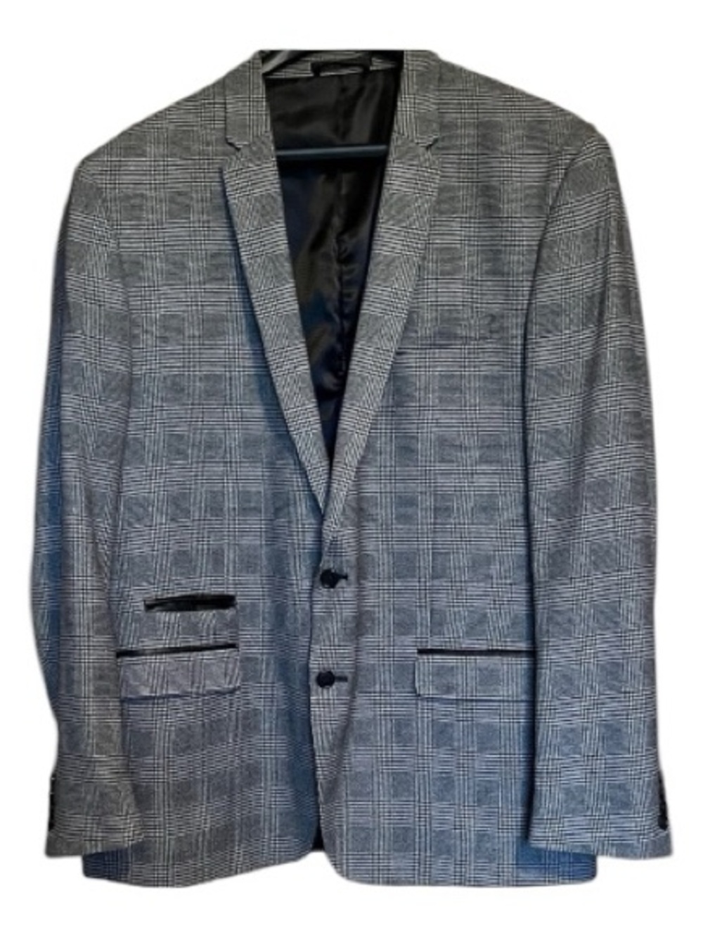 Andrew Fezza Plaid Blazer Black and White 50L
